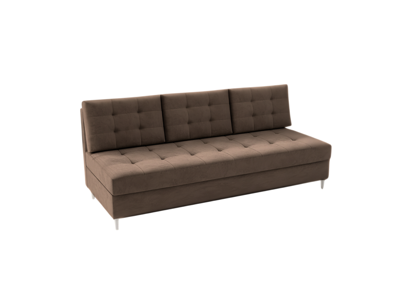 Sofa Rozkładana Trzyosobowa z Pojemnikiem PERO Brązowa z Funkcją Spania 814960