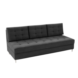 Sofa Rozkładana Trzyosobowa z Pojemnikiem PERO Czarna z Funkcją Spania 777288 Sofa Rozkładana Trzyosobowa z Pojemnikiem PERO Czarna z Funkcją Spania 777288
