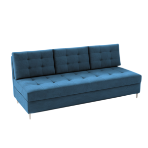 Sofa Rozkładana Trzyosobowa z Pojemnikiem PERO Granatowa z Funkcją Spania 777268 Sofa Rozkładana Trzyosobowa z Pojemnikiem PERO Granatowa z Funkcją Spania 777268