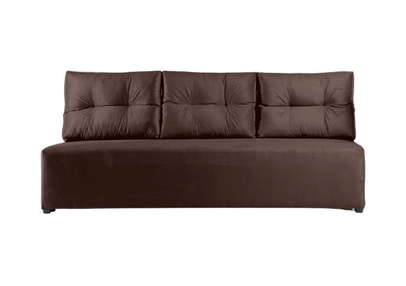 Sofa Rozkładana Trzyosobowa z Pojemnikiem PONO Brązowa z Funkcją Spania 814967