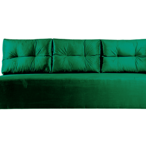 Sofa Rozkładana Trzyosobowa z Pojemnikiem PONO Zielona z Funkcją Spania 813239 Sofa Rozkładana Trzyosobowa z Pojemnikiem PONO Zielona z Funkcją Spania 813239