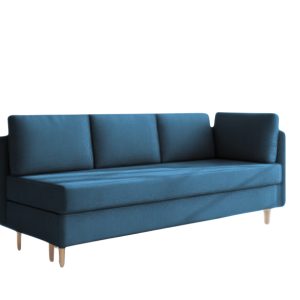 Sofa Rozkładana Trzyosobowa z Pojemnikiem PRATO Granatowa z Funkcją Spania 775149 Sofa Rozkładana Trzyosobowa z Pojemnikiem PRATO Granatowa z Funkcją Spania 775149
