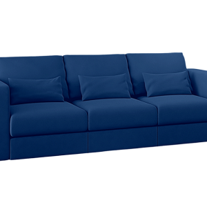 Sofa Rozkładana Trzyosobowa z Pojemnikiem REALITY Granatowa Funkcja Spania 777302 Sofa Rozkładana Trzyosobowa z Pojemnikiem REALITY Granatowa Funkcja Spania 777302