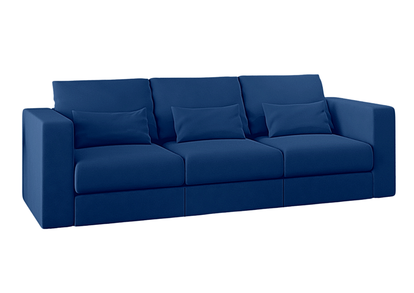 Sofa Rozkładana Trzyosobowa z Pojemnikiem REALITY Granatowa Funkcja Spania 777302
