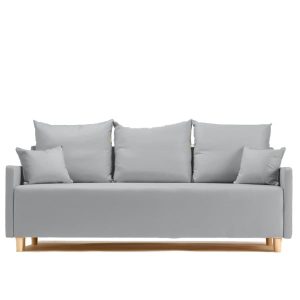 Sofa Rozkładana Trzyosobowa z Pojemnikiem ROSA Szara z Funkcją Spania 789489 Sofa Rozkładana Trzyosobowa z Pojemnikiem ROSA Szara z Funkcją Spania 789489