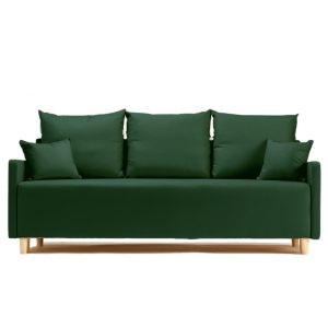 Sofa Rozkładana Trzyosobowa z Pojemnikiem ROSA Zielona z Funkcją Spania 789499 Sofa Rozkładana Trzyosobowa z Pojemnikiem ROSA Zielona z Funkcją Spania 789499