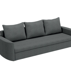 Sofa Rozkładana Trzyosobowa z Pojemnikiem SANTI Grafitowa z Funkcją Spania 775171 Sofa Rozkładana Trzyosobowa z Pojemnikiem SANTI Grafitowa z Funkcją Spania 775171