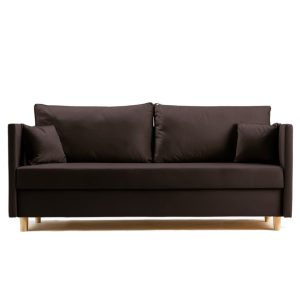 Sofa Rozkładana Trzyosobowa z Pojemnikiem SECCO Brązowa z Funkcją Spania 789464 Sofa Rozkładana Trzyosobowa z Pojemnikiem SECCO Brązowa z Funkcją Spania 789464