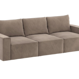 Sofa Rozkładana Trzyosobowa z Pojemnikiem SENS Brązowa z Funkcją Spania 834615 Sofa Rozkładana Trzyosobowa z Pojemnikiem SENS Brązowa z Funkcją Spania 834615