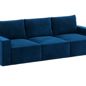 Sofa Rozkładana Trzyosobowa z Pojemnikiem SENS Granatowa z Funkcją Spania 777289 Sofa Rozkładana Trzyosobowa z Pojemnikiem SENS Granatowa z Funkcją Spania 777289