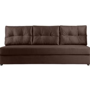 Sofa Rozkładana Trzyosobowa z Pojemnikiem SKANDI Brązowa z Funkcją Spania 814974 Sofa Rozkładana Trzyosobowa z Pojemnikiem SKANDI Brązowa z Funkcją Spania 814974