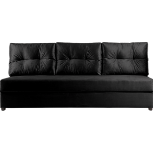 Sofa Rozkładana Trzyosobowa z Pojemnikiem SKANDI Czarna z Funkcją Spania 851284 Sofa Rozkładana Trzyosobowa z Pojemnikiem SKANDI Czarna z Funkcją Spania 851284
