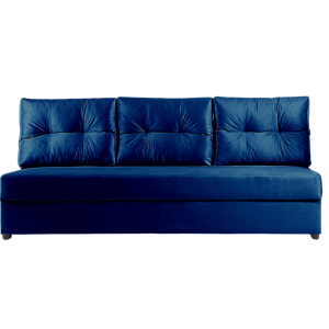 Sofa Rozkładana Trzyosobowa z Pojemnikiem SKANDI Granatowa z Funkcją Spania 851293 Sofa Rozkładana Trzyosobowa z Pojemnikiem SKANDI Granatowa z Funkcją Spania 851293