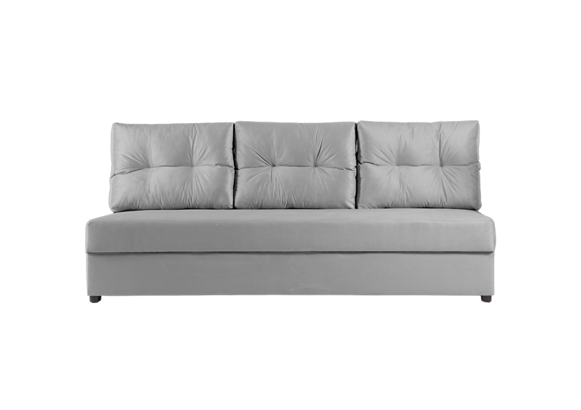 Sofa Rozkładana Trzyosobowa z Pojemnikiem SKANDI Szara z Funkcją Spania 851290
