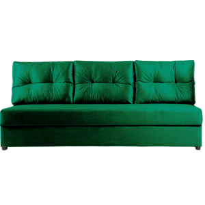 Sofa Rozkładana Trzyosobowa z Pojemnikiem SKANDI Zielona z Funkcją Spania 813240 Sofa Rozkładana Trzyosobowa z Pojemnikiem SKANDI Zielona z Funkcją Spania 813240