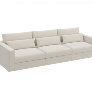 Sofa Rozkładana Trzyosobowa z Pojemnikiem SUNSET Beżowa z Funkcją Spania 775157 Sofa Rozkładana Trzyosobowa z Pojemnikiem SUNSET Beżowa z Funkcją Spania 775157