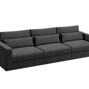 Sofa Rozkładana Trzyosobowa z Pojemnikiem SUNSET Grafitowa z Funkcją Spania 775145 Sofa Rozkładana Trzyosobowa z Pojemnikiem SUNSET Grafitowa z Funkcją Spania 775145