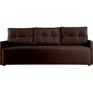 Sofa Rozkładana Trzyosobowa z Pojemnikiem VERO Brązowa z Funkcją Spania 814958 Sofa Rozkładana Trzyosobowa z Pojemnikiem VERO Brązowa z Funkcją Spania 814958