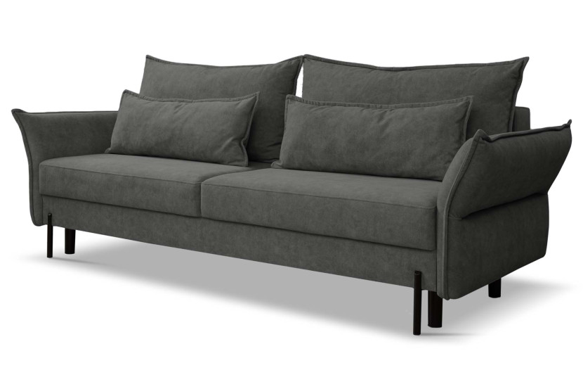 Sofa rozkładana Volio z pojemnikiem na pościel Czarny 652450