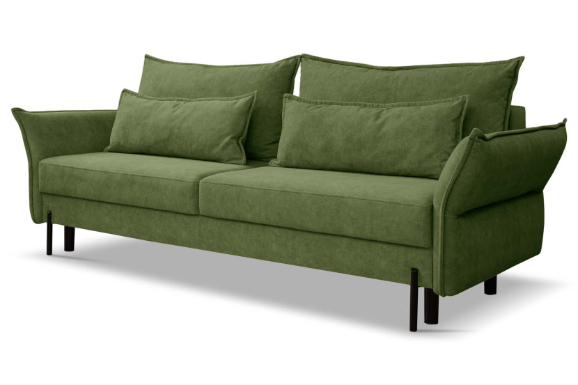 Sofa rozkładana Volio z pojemnikiem na pościel Zielony 652453