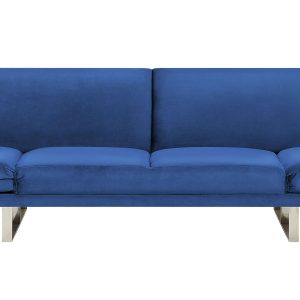 Sofa rozkładana welurowa granatowa 65870 Sofa rozkładana welurowa granatowa 65870