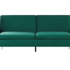 Sofa rozkładana welurowa zielona 115332 Sofa rozkładana welurowa zielona 115332