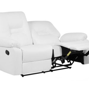 Sofa rozkładana z funkcją relaks biała 191069 Sofa rozkładana z funkcją relaks biała 191069