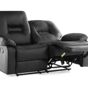 Sofa rozkładana z funkcją relaks czarna 191109 Sofa rozkładana z funkcją relaks czarna 191109