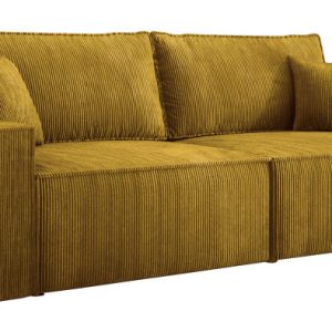 Sofa rozkładana z funkcją spania CORTINA musztardowa 430543 Sofa rozkładana z funkcją spania CORTINA musztardowa 430543