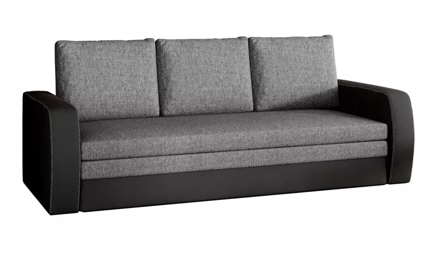 Sofa rozkładana z funkcją spania INVERSA szara/czarna 758064