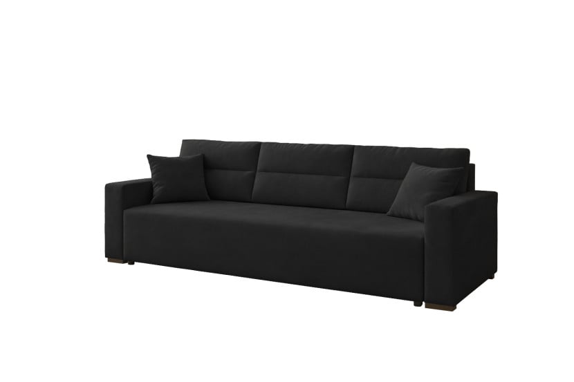 Sofa Rozkładana Z Funkcją Spania Kanapa Luno Od Producenta | Czarna 1048025