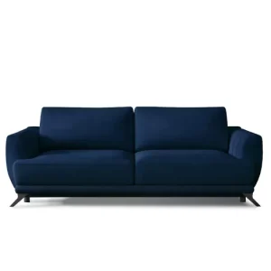 Sofa rozkładana z funkcją spania MEGIS VELVET granatowa 758074 Sofa rozkładana z funkcją spania MEGIS VELVET granatowa 758074