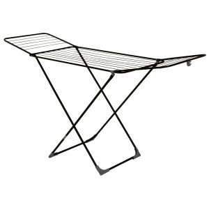 Suszarka na pranie stojąca H200 183x55x99 cm czarna VELKEA 351368 Suszarka na pranie stojąca H200 183x55x99 cm czarna VELKEA 351368