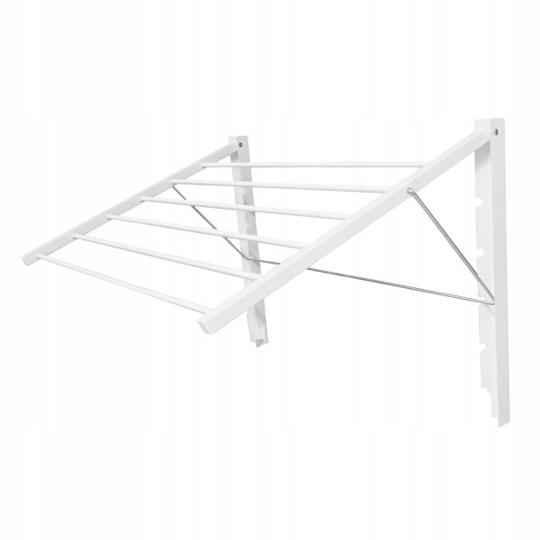 Suszarka ścienna łazienkowa 80 cm biała metalowa naścienna 341771