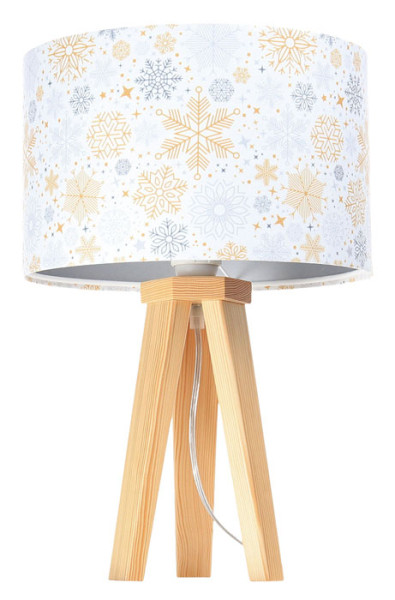 Świąteczna lampa stołowa z welurowym abażurem - Sarro 357578