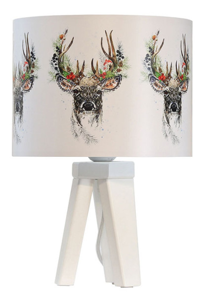 Świąteczna lampka z abażurem trójnóg - Avero 357579