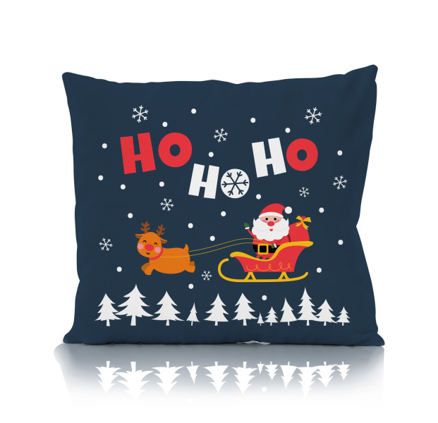 Świąteczna poszewka na poduszkę HOLLY JOLLY 45x45 HO HO HO 806717