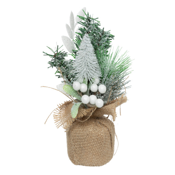 Świąteczne drzewko dekoracyjne 24cm białe 807165