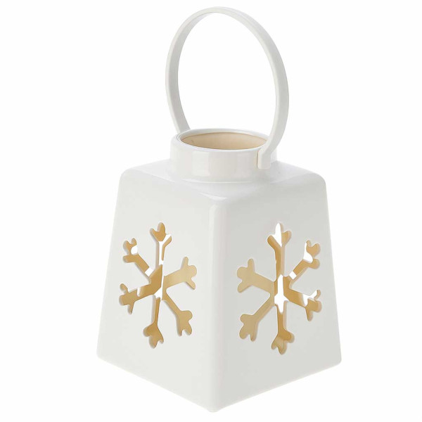 Świąteczny lampion ze świecą LED, 14 cm 838264