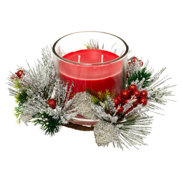Świąteczny stroik ze świecą, 210 g 121417