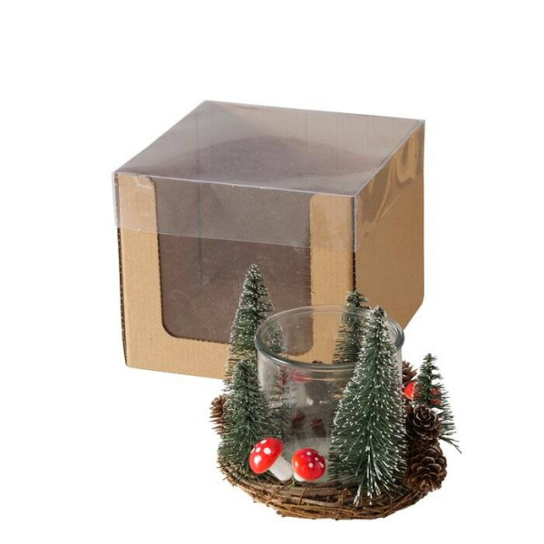 Świąteczny świecznik stroik FAIRYTALE, wys. 13,9 cm 312534