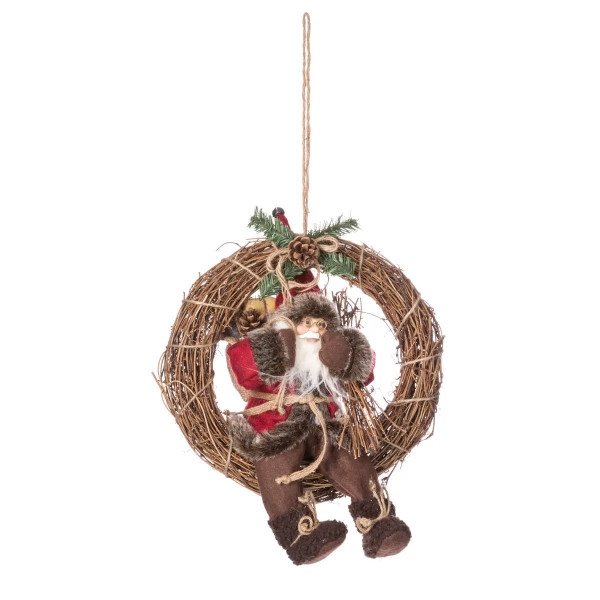 Świąteczny wieniec z Mikołajem, Ø 30 cm 114576