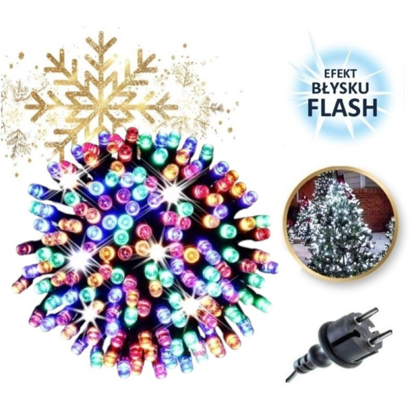 Światełka lampki LED 300 MULTIKOLOR, FLASH BIAŁY 7770 373535