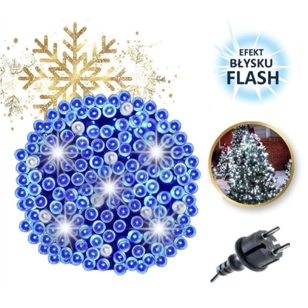 Światełka lampki LED 500 NIEBIESKI, FLASH BIAŁY 7781 373543