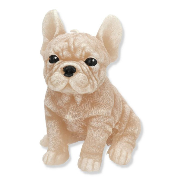Świeca Figurka ANIMALS PIES BULDOG 11,5x15cm beżowa parafinowa 643234