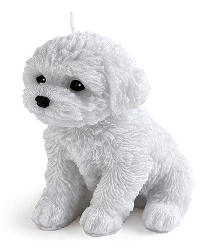 Świeca Figurka ANIMALS PIES PUDEL 13x13cm szary parafinowa 571059