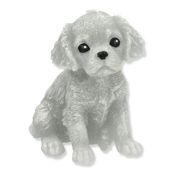 Świeca Figurka ANIMALS PIES SPANIEL 11x14cm szara parafinowa 649780