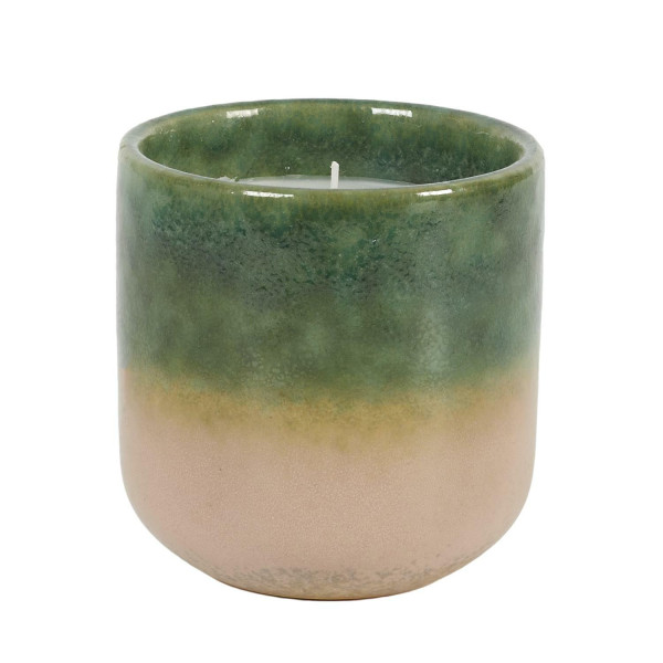 ŚWIECA Glaze S zielona W CERAMICZNEJ OSŁONCE 9 x 9 x 9 cm 519086