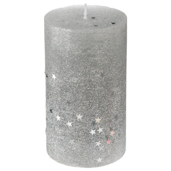 Świeca okrągła w gwiazdki, rozmiar L, 12 cm 119771