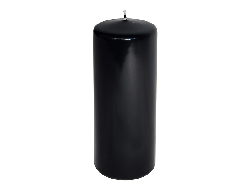 Świeca pieńkowa Lakier 15 cm czarna 49747